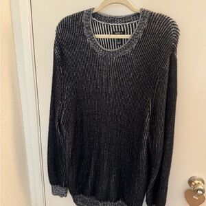 Forever 21 Black and Gray Crew Neck Sweater